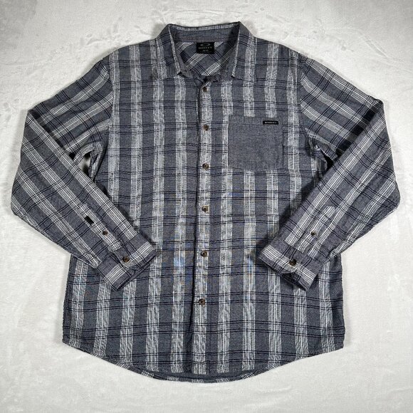 Oakley Other - Oakley Shirt Men Size M Gray Plaid Single Pocket Long Sleeve Lightweight Casual